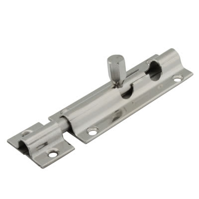 Polished Chrome Straight Barrel Bolt - Budget Range - 75 x 25mm