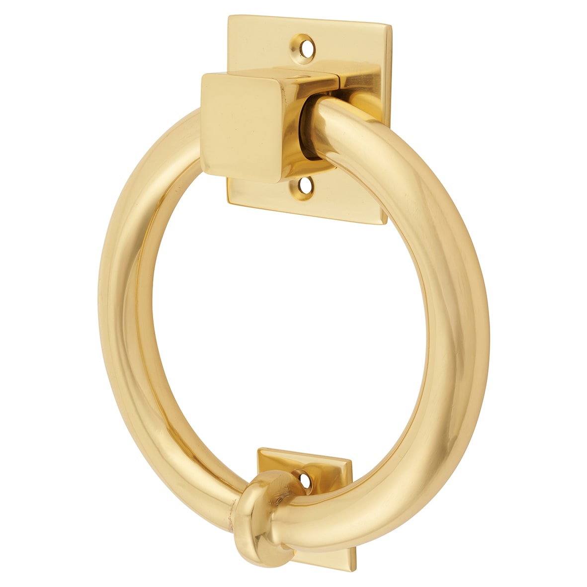 Ring Door Knocker - Polished Brass - 140 x 120mm