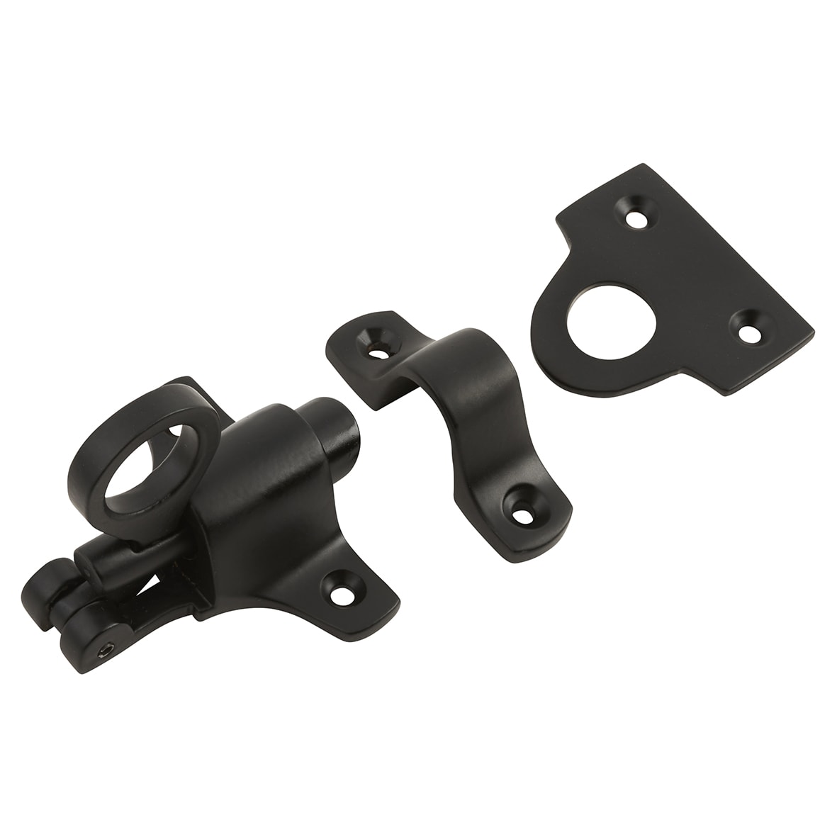 Traditional Fanlight Catch - Matt Black