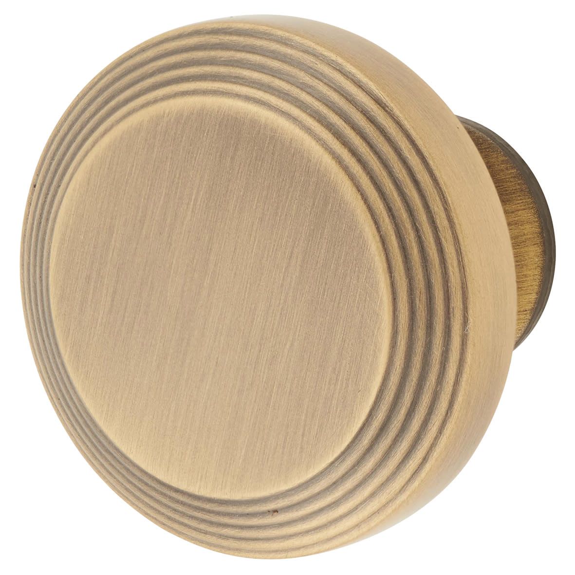 Marcus Ridge Round Cabinet Knob - 38mm Diameter - Antique Brass