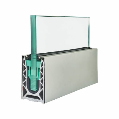 Sabco Aluminium Side Fix 2500mm Balustrade Rail Kit - 17.5mm Glass - Aluminium