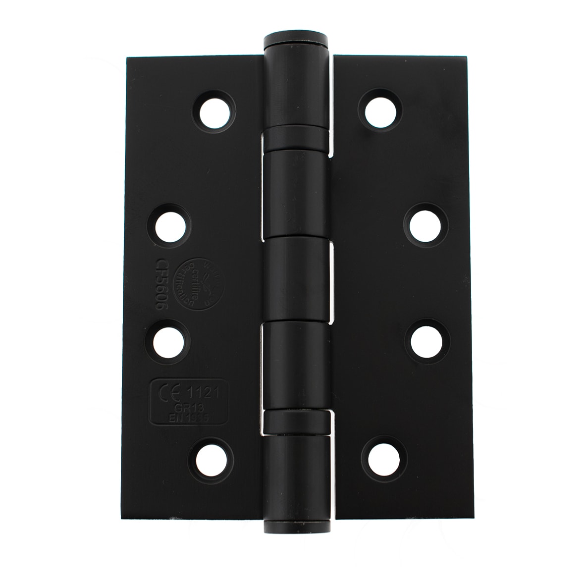 Twin Ball Bearing Grade 13 Butt Fire Door Hinge - 102 x 75 x 3mm - Matt Black - Pair
