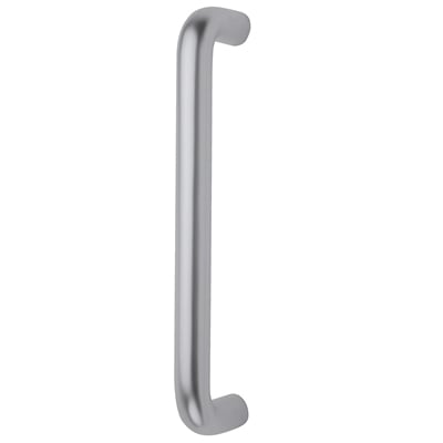 Satin Aluminium 19mm D-Bar Door Pull Handle - Bolt Fix - 225mm Centres