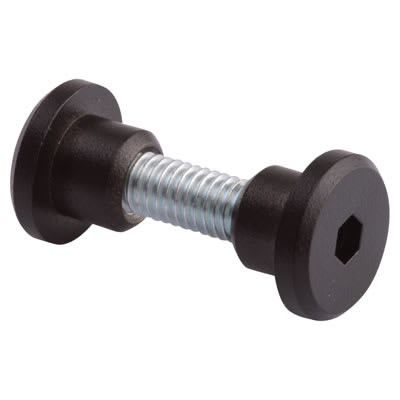 Hex Headed Bolt Through Fixing - 17-19mm Panels - Black Textured - Pack of 10