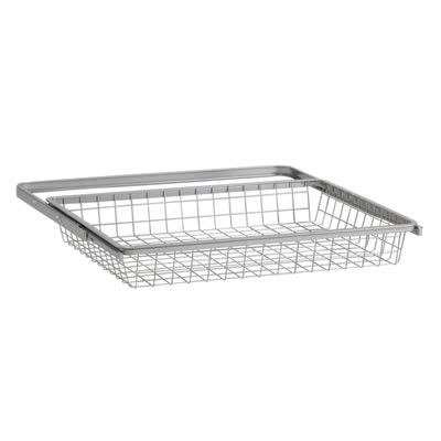 Top Track System - Click In Shallow Wire Basket & Gliding Frame - 610 x 440 x 85mm - Platinum