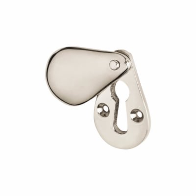 Plain Teardrop Escutcheon - 48 x 29mm - Keyhole - Polished Nickel