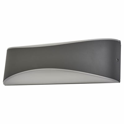 LED Wave 7W LED Outdoor Up & Down Wall Light - - 3000K Warm White - Dark Grey