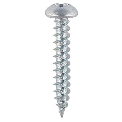 Twin Threaded Pozi Round Head Wood Screws - 6 x 3/4" - Zinc Plated - Pack of 200