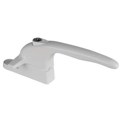 Virage Cockspur Locking Window Handle - 21mm Nose Height - Right Hand - White