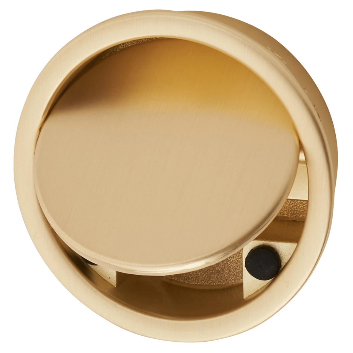 Jarrow Circular Flush Cabinet Pull Handle - 51mm Diameter - Satin Brass
