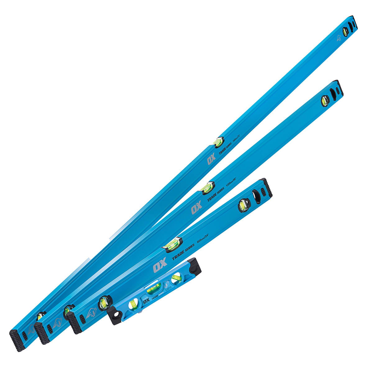 Trade Spirit & Torpedo Level Set - 230/ 600/ 1200/ 1800mm - Pack of 4 691285P