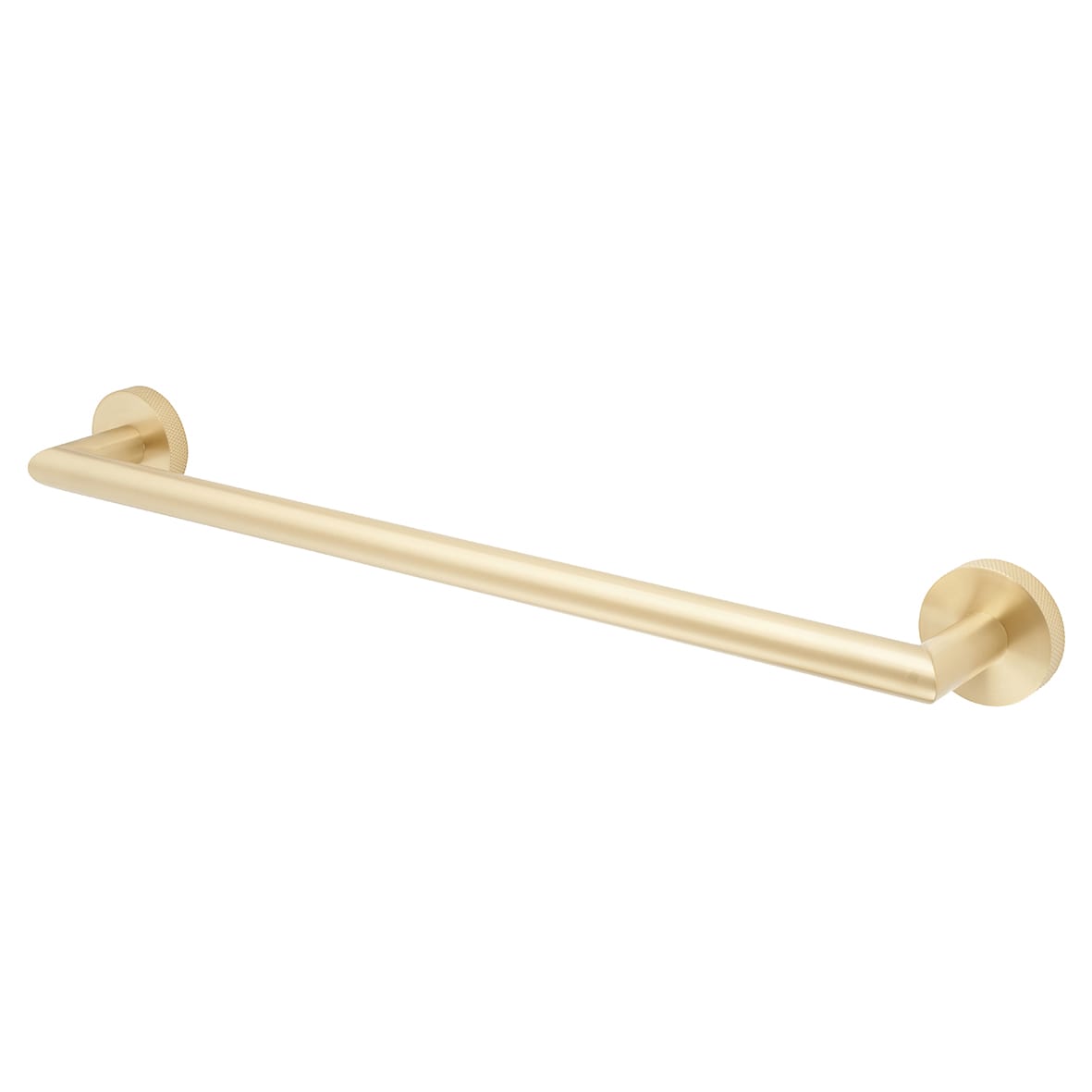 Knurled Towel Rail - 500 x 70 x 57mm - Satin Brass