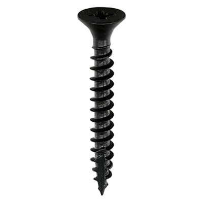 Classic Pozi Countersunk Wood Screws - 5.0 x 30mm - Black Passivated - Pack of 200