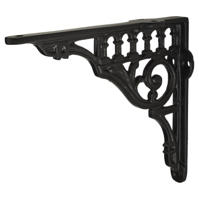 Railway Shelf Bracket - 125 x 145mm - Black