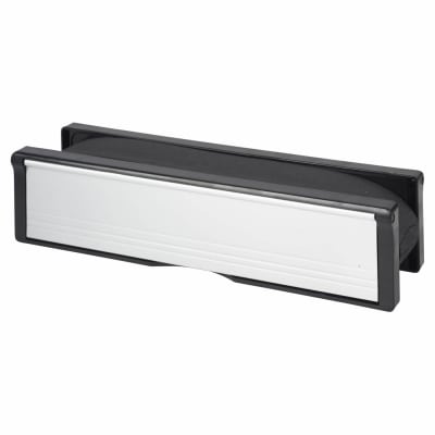Intumescent Economy Letter Plate - Fire Rated - 304 x 70mm - Satin Anodised Aluminium Cover
