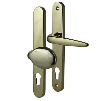 PVD Gold uPVC Multipoint Lever/Pad Door Handles - 92/62mm c/c - Sparta Range