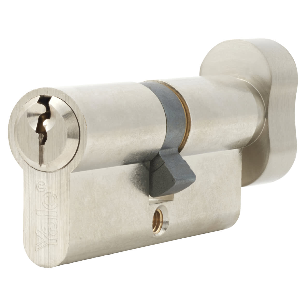 6 Pin 70mm Euro Thumbturn Cylinder - 35mm Turn + 35mm - Satin Nickel - Keyed to Differ