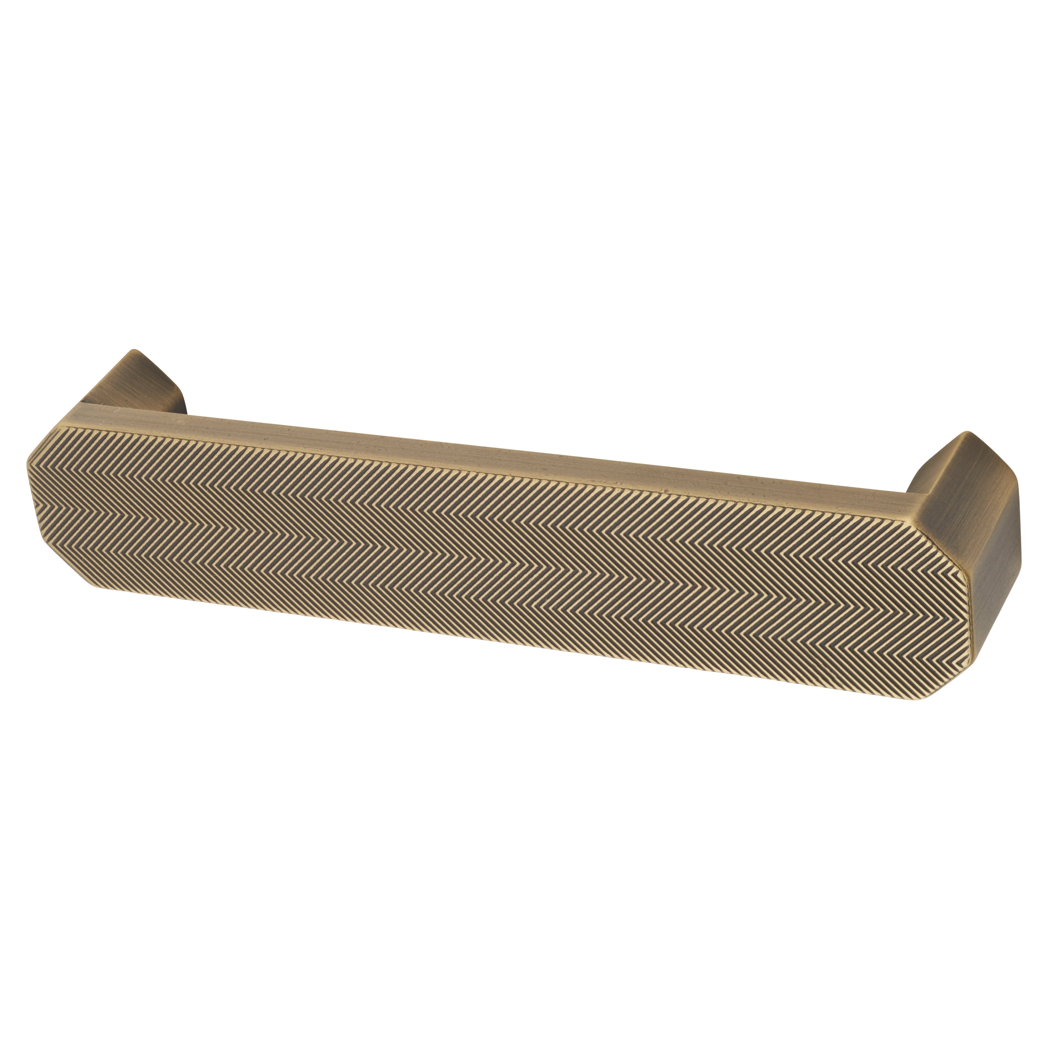 Canyon 28mm D-Bar Cabinet Pull Handle - 128mm Centres - Distressed Brass