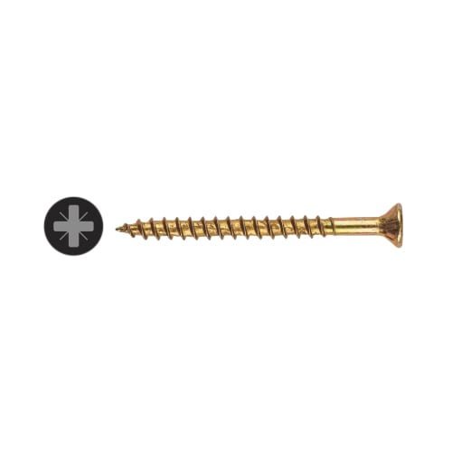 Classic Pozi Countersunk Wood Screws - 6.0 x 45mm - Yellow Zinc - Pack of 200