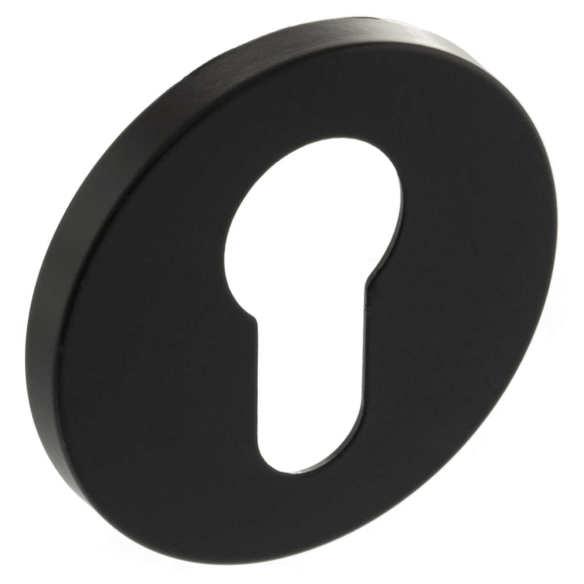 Millhouse Brass Escutcheon - 51mm Diameter - Euro - Matt Black - Pair
