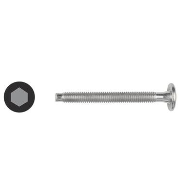 M6 Joint Connector Bolt - M6 x 60mm - Bright Zinc - Pack of 50