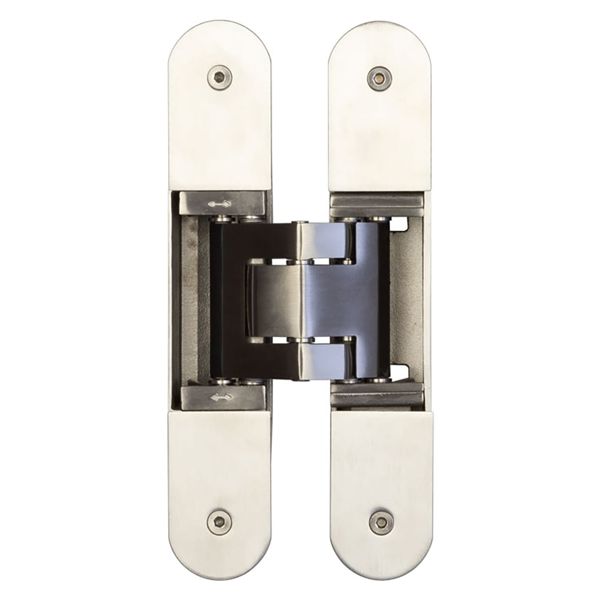 3D Fire Rated Concealed Door Hinge - 160 x 30mm - Satin Stainless Steel