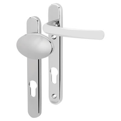 Bright Chrome uPVC Multipoint Lever/Pad Door Handles - 92mm c/c - Windsor Range