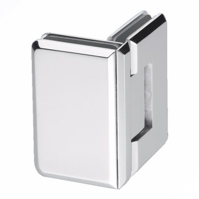 Glass to Glass Shower Hinge - 90°- 6-8mm Glass - Polished Chrome