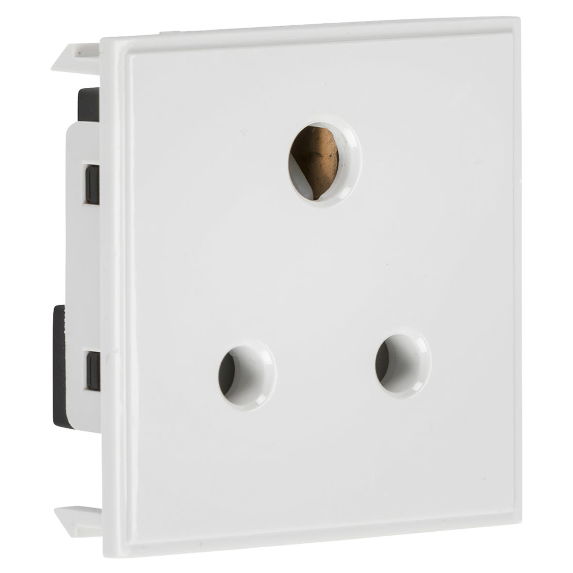 5A 1 Gang Unswitched Round Pin Socket - White