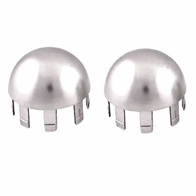 40mm Handrail System - Pair Domed End Caps - Brushed Nickel