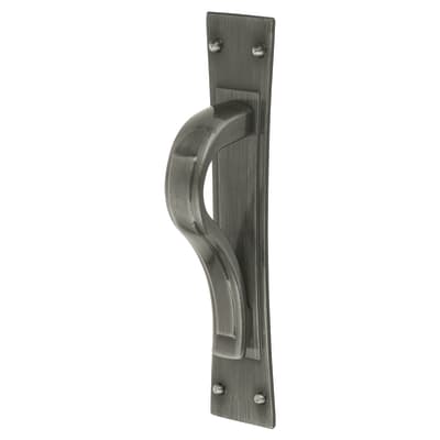 Titan Georgian Latch Cabinet Pull Handle on Backplate - 64mm Centres - Pewter