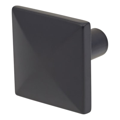 Pyramid Style Square Cabinet Knob - 29 x 29mm - Matt Black