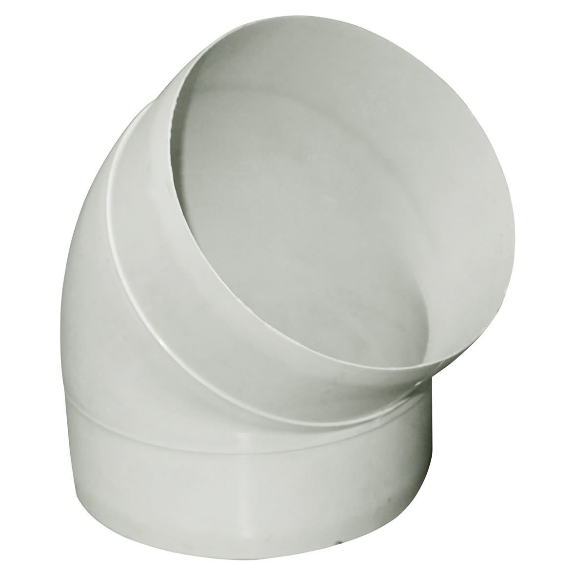 Plastic 45° Elbow Pipe Connector - 4"/100mm - White