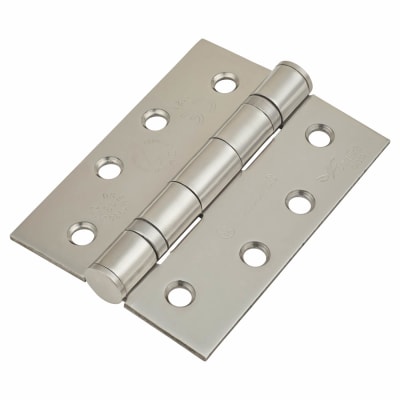 Twin Ball Bearing Grade 13 Butt Fire Door Hinge - 102 x 76 x 3mm - 316 Pol Stainless - Pair