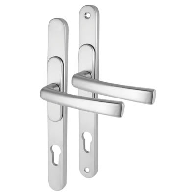 Silver Adjustable uPVC Multipoint Door Handles - 59-96mm c/c
