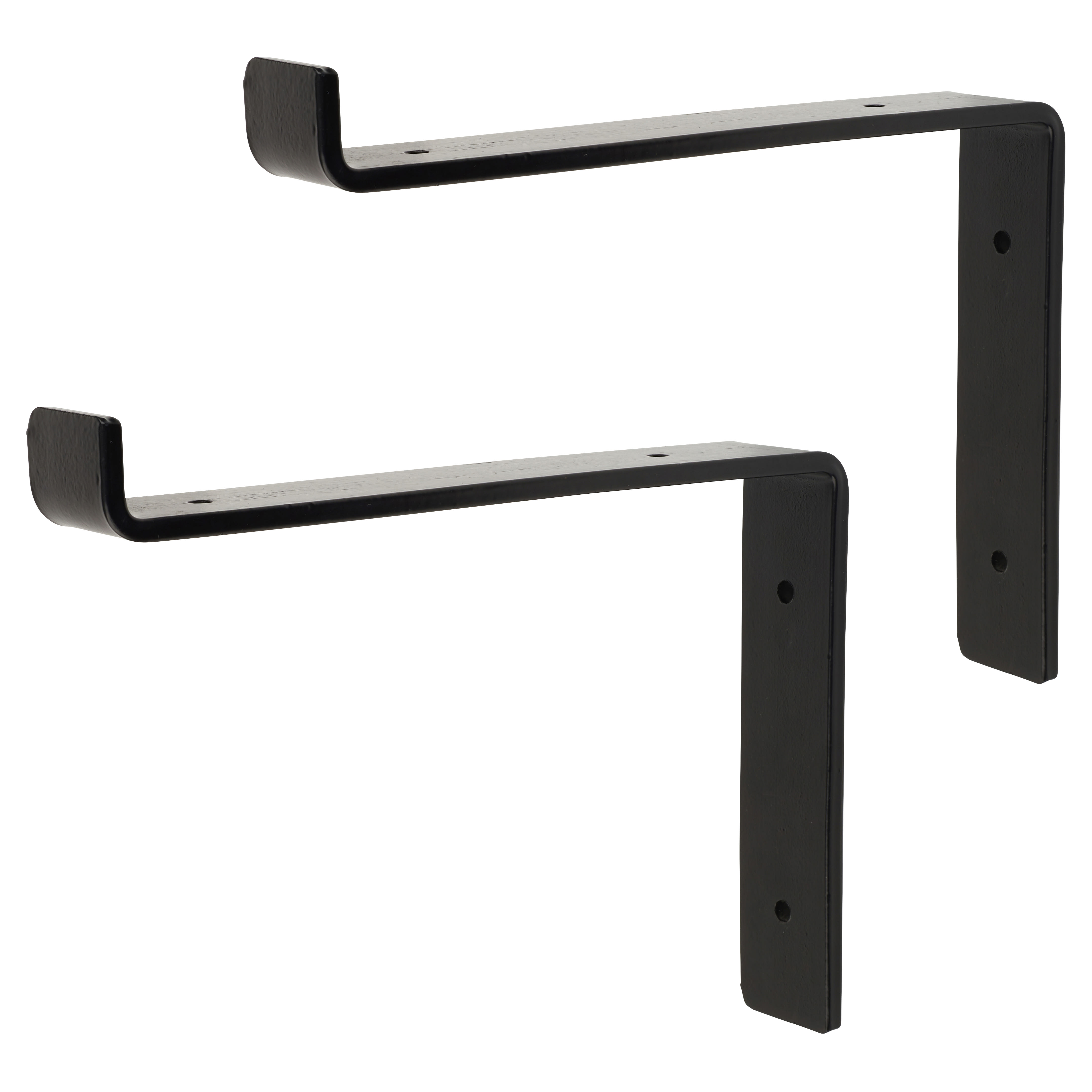 Steel Scaffold Board Shelf Bracket - Type 3 - 175 x 237 x 40mm - Black Powder Coated Iron