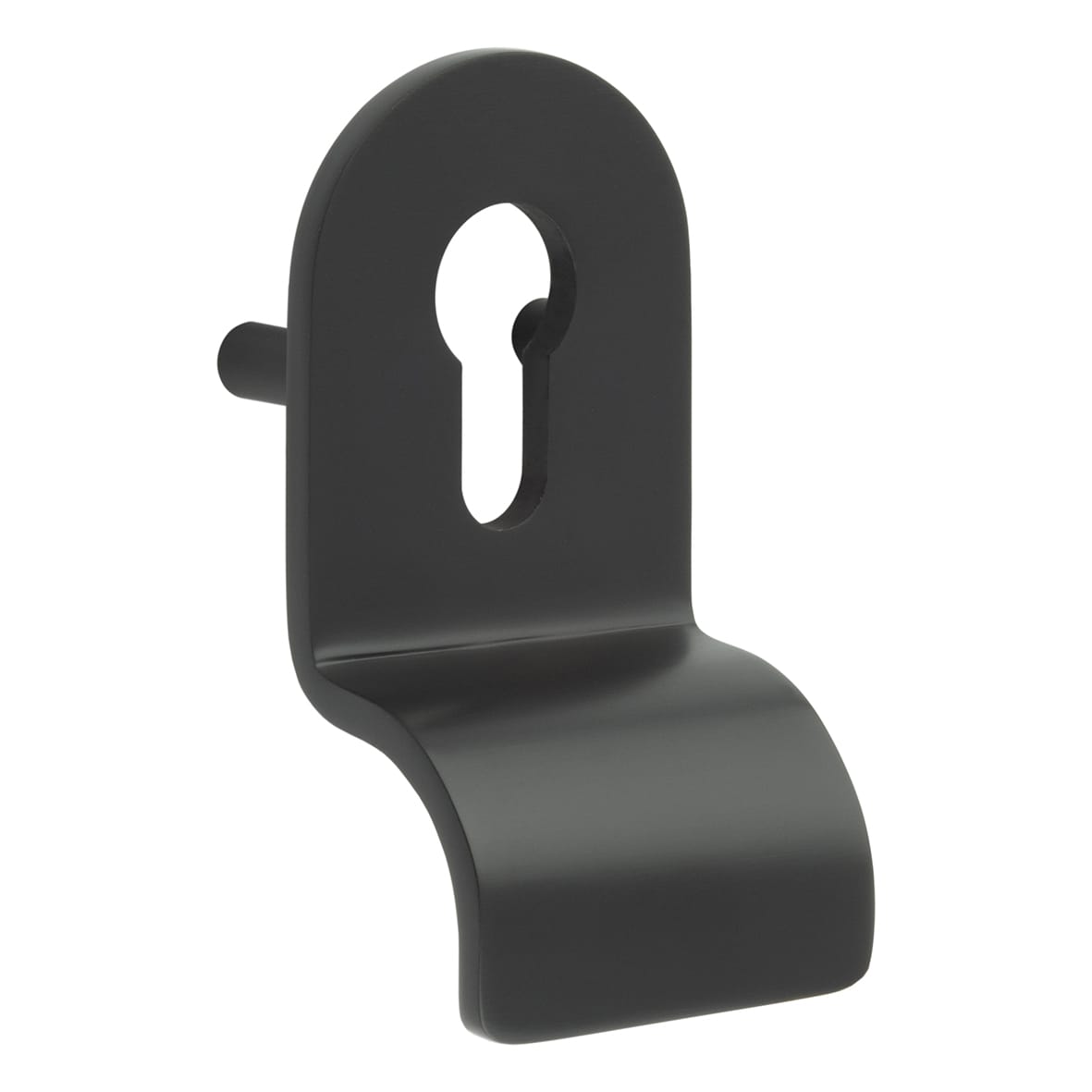 Black Lug Fixed Euro Cylinder Pull - 96 x 50mm