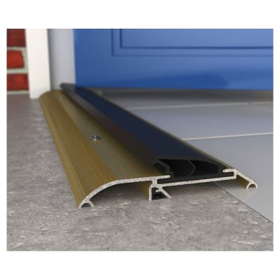 Roll Over Threshold - 1829mm Length - Inward/Outward Opening Doors - Gold Anodised