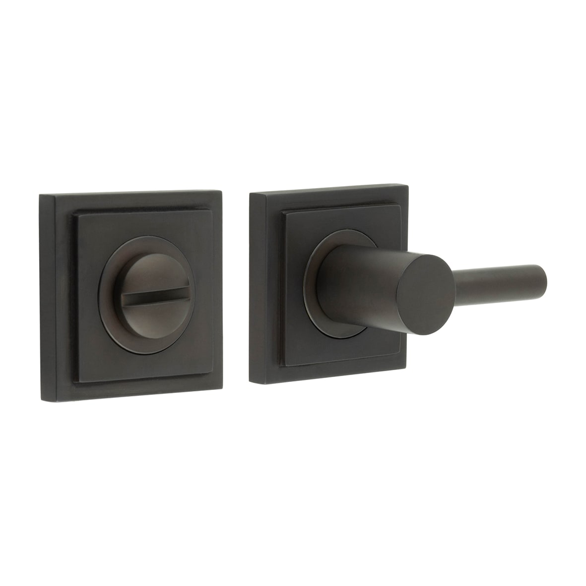 Easy Turn & Release with Square Stepped Rose - 54 x 54mm - Dark Bronze