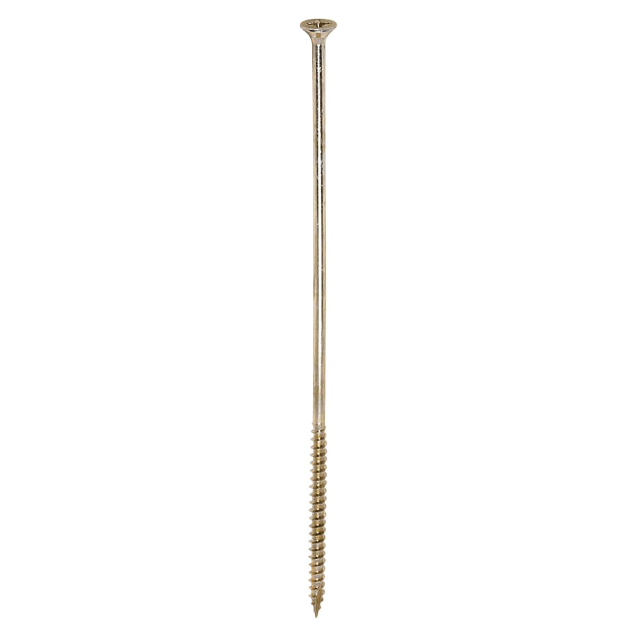 Classic Pozi Countersunk Wood Screws - 6.0 x 200mm - Yellow Zinc - Pack of 100