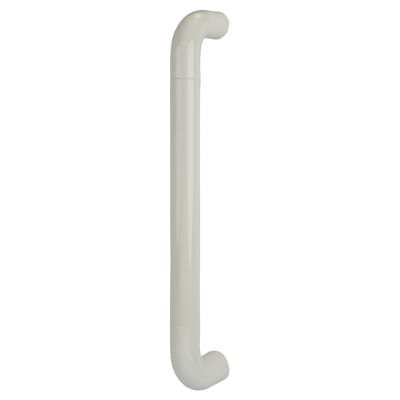 Diamond White Nylon D-Bar Door Pull Handle - Bolt Fix - 425mm c/c