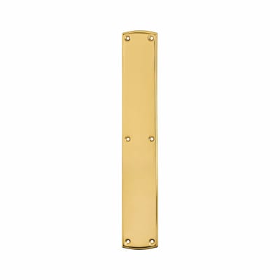 Solid Brass Plain Period Entrance Finger Plate - 450 x 75 x 4mm - Polished