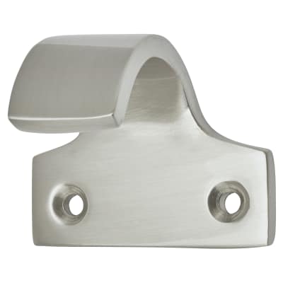 Heavy Cast Pattern Sash Window Finger Lift - 50 x 36mm - Satin Chrome