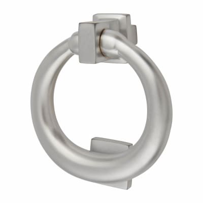 Ring Door Knocker - Satin Chrome - Square - 115 x 100mm