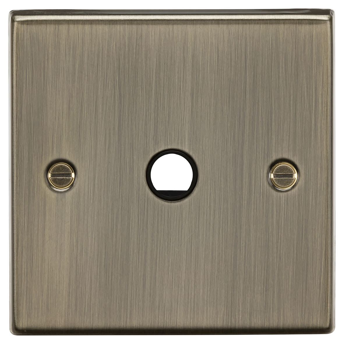 20A Square Edge Flex Outlet Plate - Antique Brass