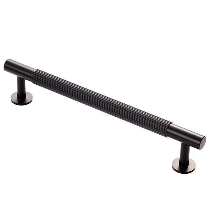 12.5mm Lines T-Bar Cabinet Pull Handle - 160mm Centres - Matt Black