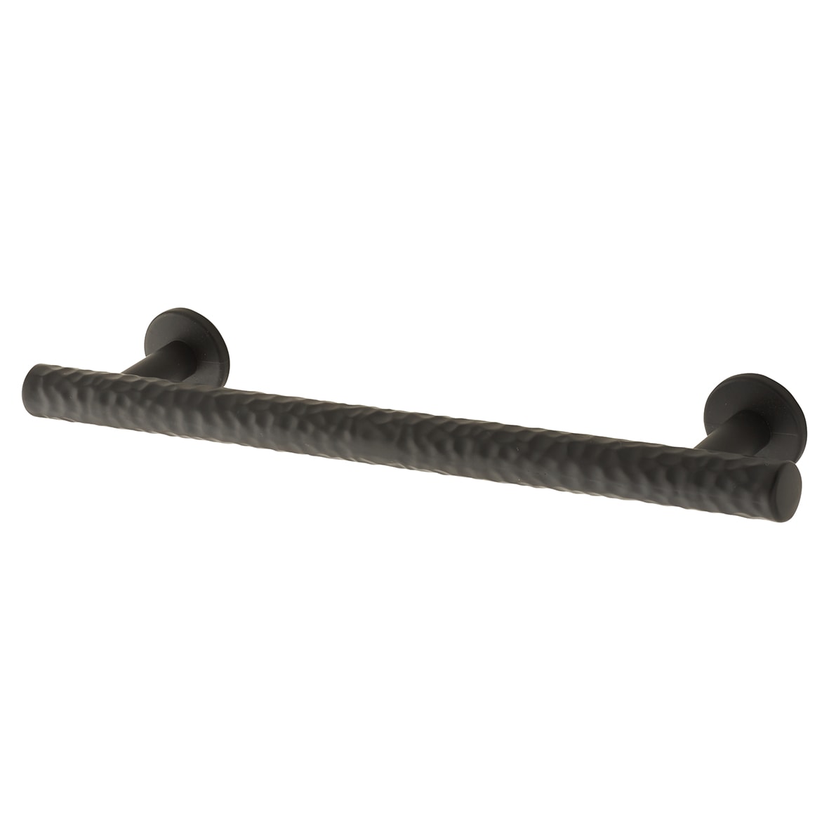 Kendal 10.5mm Hammered T-Bar Cabinet Pull Handle - 128mm Centres - Matt Black