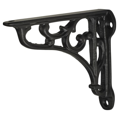Scroll Shelf Bracket - 100 x 90mm - Black