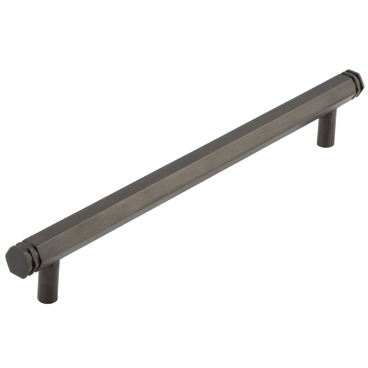 Nile 15mm Hex T-Bar Cabinet Pull Handle - 224mm c/c - Dark Bronze
