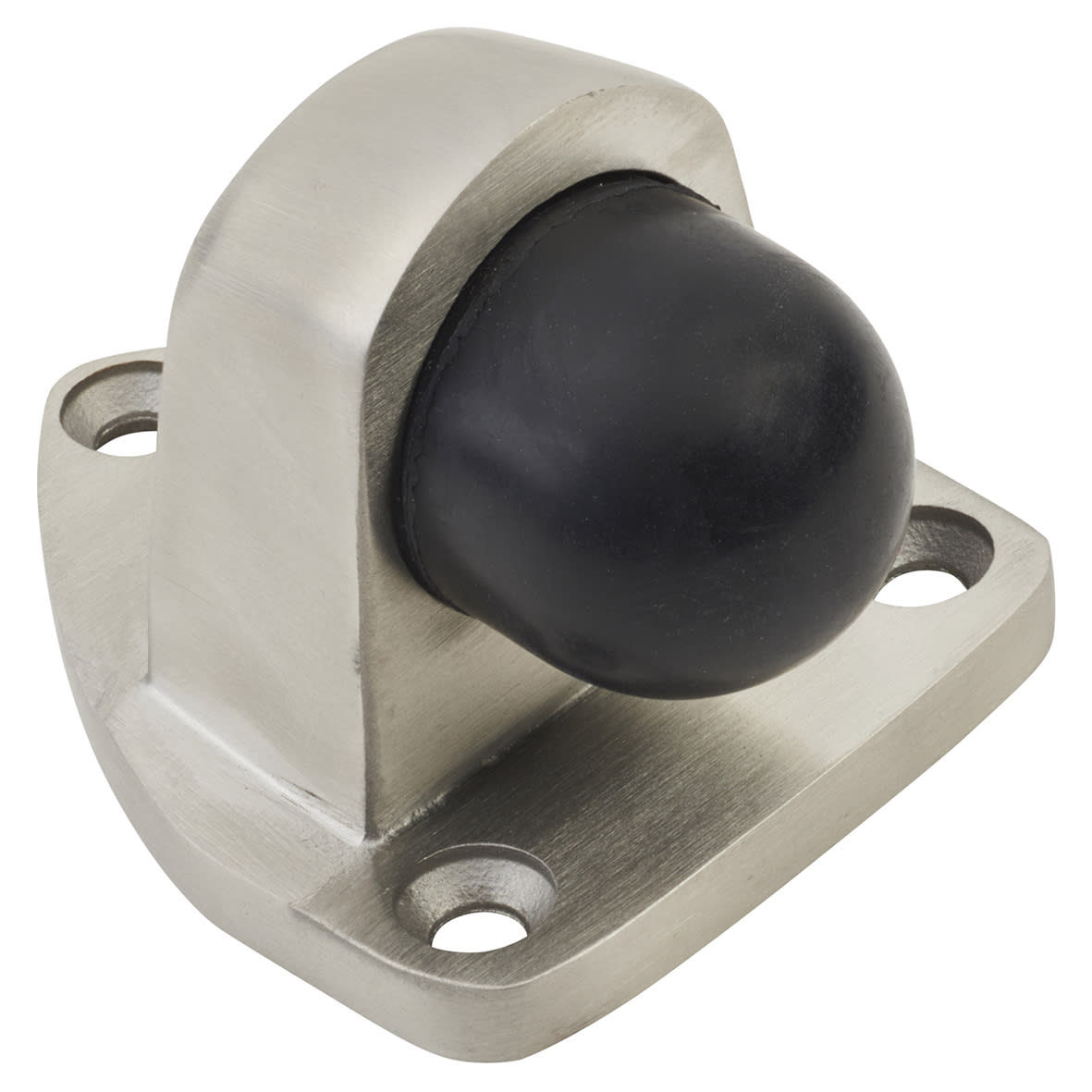 AR334J Heavy Duty Pattern Floor Door Stop - 65 x 53 x 46mm - Satin Stainless Steel